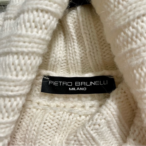 Pietro Brunelli Oversized Chunky Knit Turtleneck Sweater - size small - Picture 3 of 8